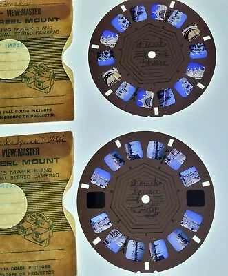 Personal Reel Mounts View-master 2 Reels St. Mark's & The Square Venice Italy • $24.99