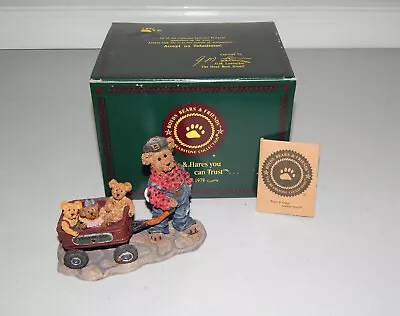 Boyds Bears 1999 Bearstone Huck With Mandy Zoe And Zack 5E W/ Box Excellent!! • $11.89