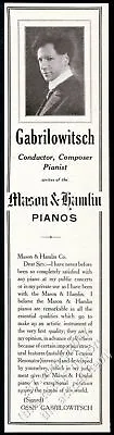 1918 Ossip Gabrilowitsch Photo Mason & Hamlin Piano Vintage Trade Print Ad • $8.09