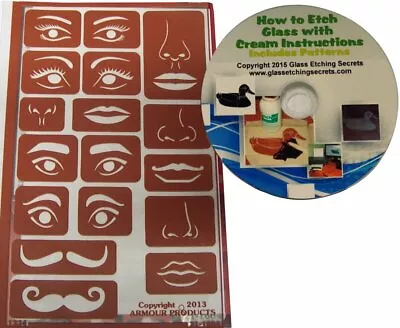 Reusable Stencil Eyes & Face Elements Includes Nose Lips And Mustaches + Free  • $6.99