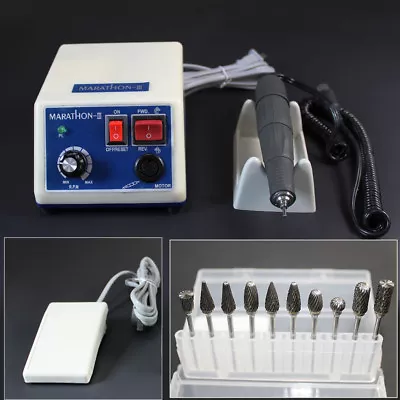 Dental Lab MARATHON 35K RPM Handpiece Electric Micromotor Polisher+10 Drills NEW • $132