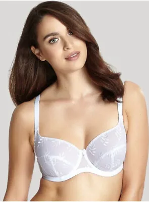 PANACHE Tango II Underwired Plunge Bra - Size 28D - White - Brand New With Tags • £14.99