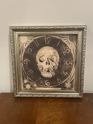 Fleeting Time Luigi Conconi Framed Print 10x10 Vanitas Skull Clock Ruit Hora Art • $35.99