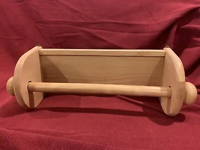 Vintage Wooden Mounted Paper Towel Holder White Oak EUC • $29.99