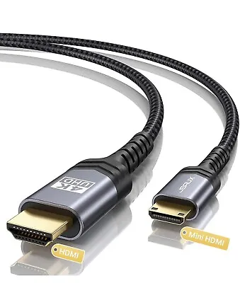 JSAUX Mini HDMI To HDMI Cable 6FT [Aluminum Shell Braided] High Speed 4K 60Hz • $11.99