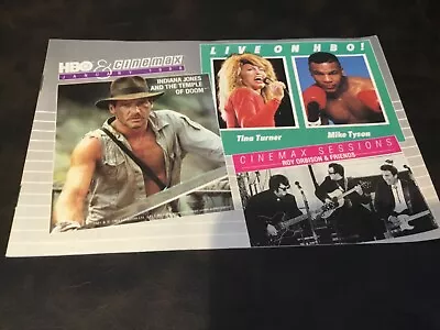 Hbo And Cinemax Guide January 1988-tina Turner-mike Tyson-indiana Jones • $19