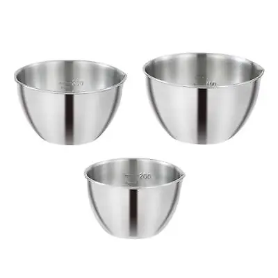 304 Stainless Steel Mixing Bowl Salad Bowls Baking Accessory Cooking Bowl  • £5.21