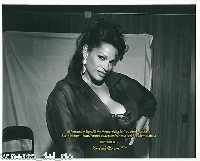 Vanessa Del Rio Sheer Back Stage At Gig 8x10 RARE! Signed Aft BUY W/COA • $24.95