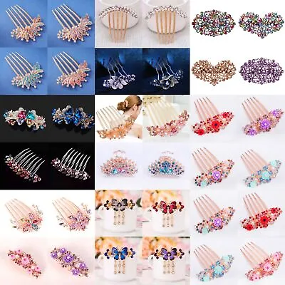 Vintage Hair Comb Bridal Wedding Hair Clip Claws Flower Crystal Hair Accessories • $9.95