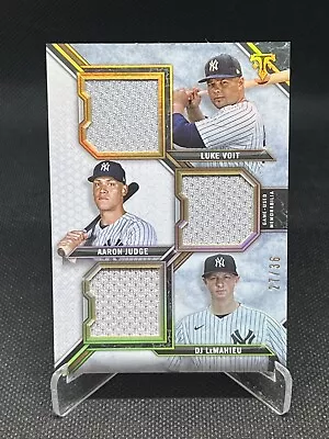 2021 Topps Triple Threads Voit/Judge/LeMahieu TRIPLE GAME USED Relic/36 #RCC-VJL • $30