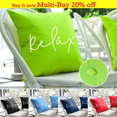 Garden Waterproof Cushion Cover Furniture Cane Cushions Cover Pillow Case UK • £6.48