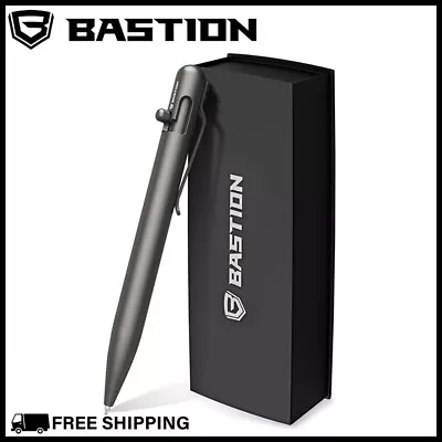 BASTION BOLT ACTION PEN TITANIUM GREY Ballpoint Office Executive Luxury EDC Pens • $75.99