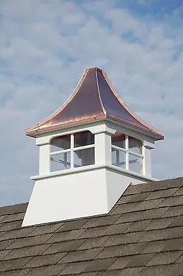 Accentua Charleston Vinyl Cupola With Copper Roof 24 In. Square 39 In. High • $689