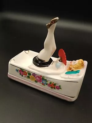 1920 1940 Naughty Nodder Porcelain Advertising Ashtray Women's Bathtub • $79.84