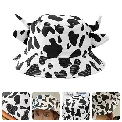  Kids Fisherman Hat Cow Bucket Trekking Household Gifts For Family Summer • £12.19