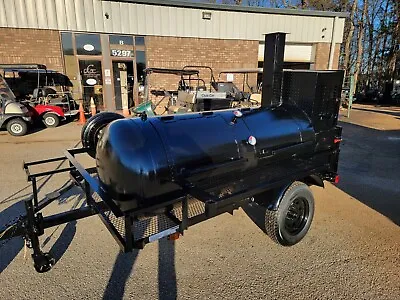 250 Gallon Custom BBQ Pitmaster Smoker Trailer Side Storage Business Catering • $4499