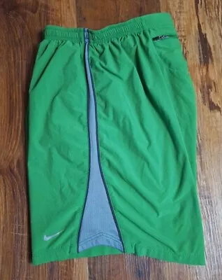 Nike Dri-fit Running Athletic Green Lined Shorts Men's Size Medium  • $21.33