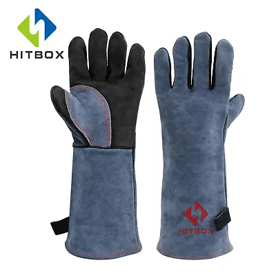 $15.99 • Buy 16 Inch Leather Welding Gloves For Tig Welders/Mig/Fireplace/Stove/BBQ/Gardening