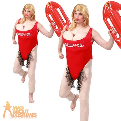 £21.99 • Buy Adult Mens Lifeguard Costume Funny Stag Do Novelty Drag Trans Fancy Dress Outfit