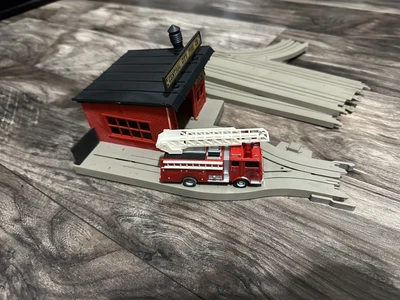 $149.99 • Buy Tyco US1 Electric Trucking Central City Mack Fire Truck Slot Car & Fire Station