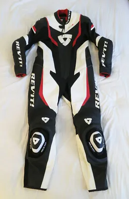 New Rev It GT-R One Piece Motorcycle Track Leather Suit Euro 50 White/Black/Red • $895