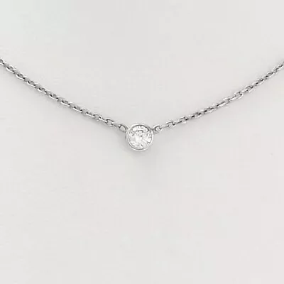 $629.10 • Buy Platinum 950 Floating Diamond By The Yard Chain Necklace 16in New Solitaire