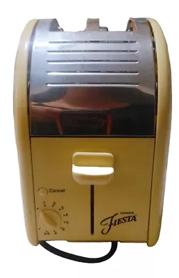 Fiestaware Yellow 2-Slice Toaster Model TS-2012 Retro Art Deco Design Heat Works • $36.99
