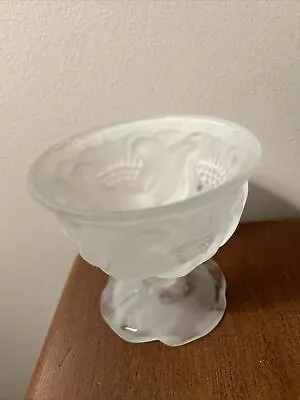 Vintage Avon Frosted Glass Compote Cup With Stem  • $9.25