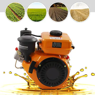 4 Stroke Diesel Engine Single Cylinder Air-cooling Manual Start Small Motor New • $197.60