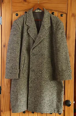 Men's Wool Double Breasted Notch Lapel Trench Coat Bulgaria 50 Chest 41 Long 4XL • $77.99