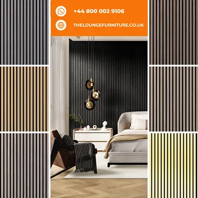 Acoustic Wood Wall Slat Panel | 2400mm X 600mm | Veneer | Wood Panels For Walls • £135