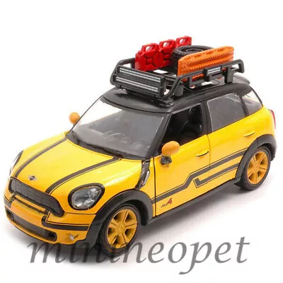 Motormax 79752 Mini Cooper S Countryman Roof Rack And Accessories 1/24 Yellow • $18.70