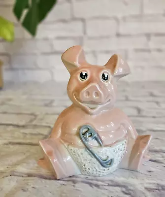 Vintage Wade NatWest Woody Ceramic Pottery Piggy Bank Baby Pig Money Box • £8.95