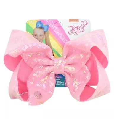 $11.86 • Buy NEW! Jojo Siwa Bow Large 8  Sequin Bow Sequins,  Royale Luxury Pink