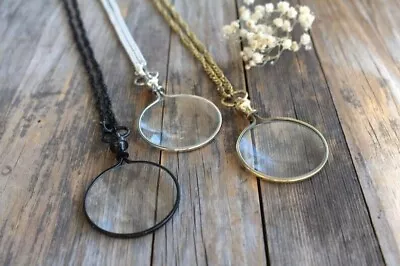 Magnifying Necklace 3pcs Vintage Nautical Pocket Style Monocle Magnifier • $24.12