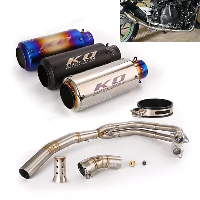 For Kawasaki Z400 Ninja 400 2017-2022 Full Exhaust Muffler 51mm Header Link Pipe • $167.71