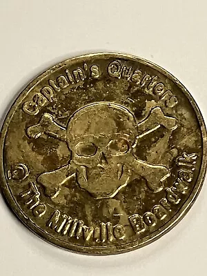 Vintage Captain’s Quarters Arcade Token Millville Delaware Skull Crossbones #sp1 • $9.99