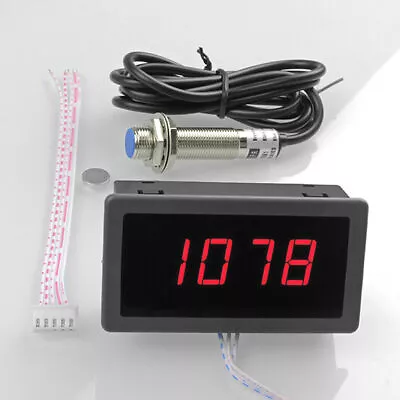 Car Red LED Digital Tachometer RPM Speed Meter＋Hall Proximity Switch • $19.91