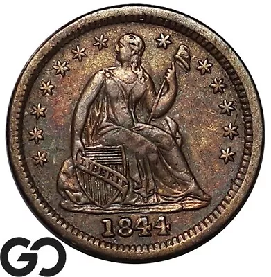 1844 Seated Liberty Half Dime Scarce Early Type Coin • $103.50