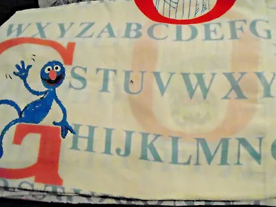 SESAME STREET- Double Flat- Alphabet Bed Sheet Or Fabric • $26