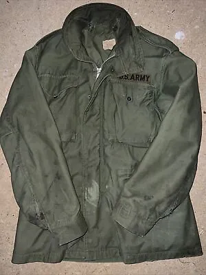 Vintage US Army M65 Field Jacket Green Small Reg Military Vietnam OG 107 Sateen • $55