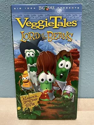 Veggie Tales: Lord Of The Beans VHS Movie Sing Along Kids HTF VTG **TESTED Works • $15.97