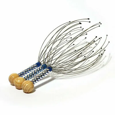 2 X Head Massager Metal Scalp Neck Body Natural Relax Pain Relief Scratcher| UK • £3.68