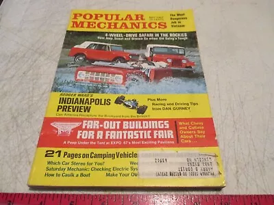 Vintage POPULAR MECHANICS Magazine May 1967 4-Wheel Drive Indy 500 Vietnam • $4