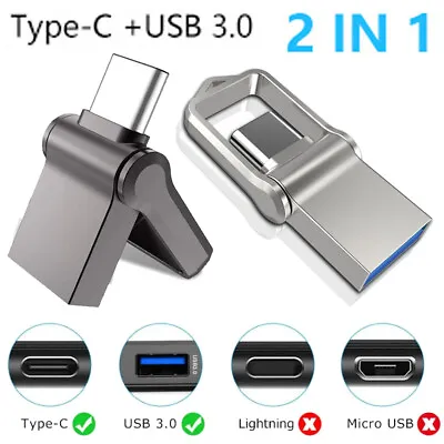 USB C Flash Drive Dual Drive USB Type-C Thumb Drive 32GB 64GB 128GB USB-C Drive • $8.99