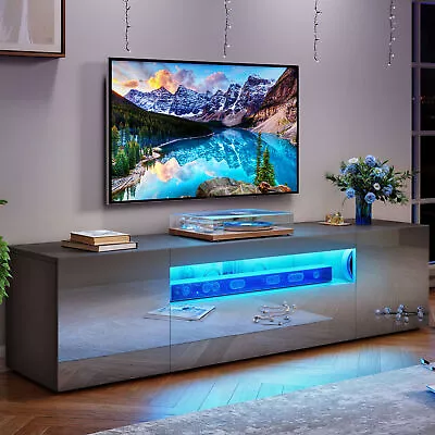 High Glossy LED TV Stand Cabinet For 80/75/70  TV Entertainment Center TV Table • $127.99