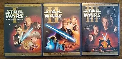 ✅ Star Wars Prequel Trilogy Episode 1-3 6-DVD Complete Widescreen Set 1 2 3 USA • $18.99