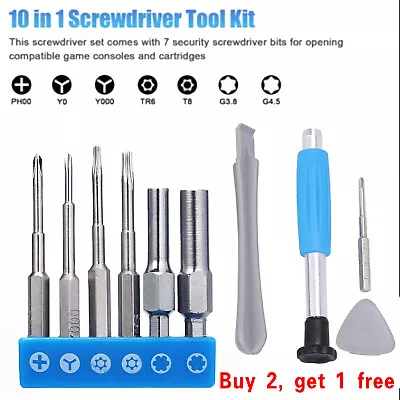 10 In 1 Screwdriver For Nintendo Switch SNES N64 NES Security Repair Tool Kit US • $6.96