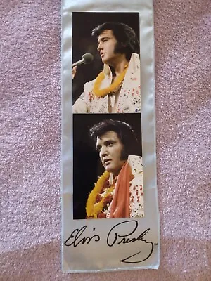 Elvis Presley Signature Blue Scarf&aloha  Hawaii Concert Photos 1973 Lot 3 F • $30