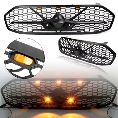 Car Front Upper Grill Grille W/ LED Light Black For Ford Everest 2015 2016 2017 • $372.90